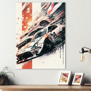 Tokyo Japan Driving Car I - Cars Drifting Japon Canvas Wall Art
